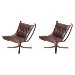 Pair of Falcon Chairs by SIGURD RESSELL
