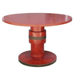 One of a Kind Leather Wrapped
Brass Game Table One of a Kind Leather Wrapped
Brass Game Table