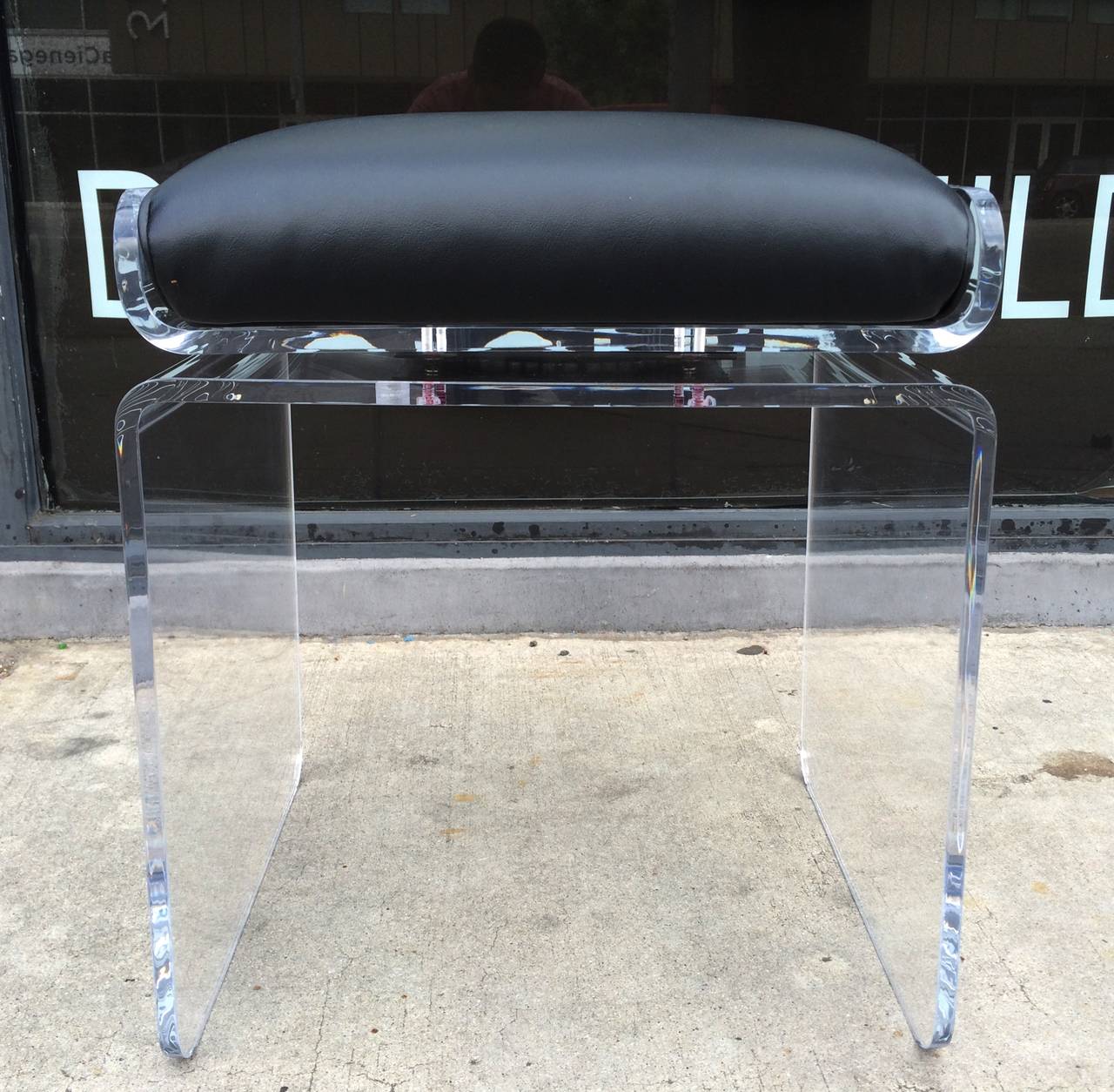 Lucite Pair of Swivel Benches by Charles Hollis Jones from the 