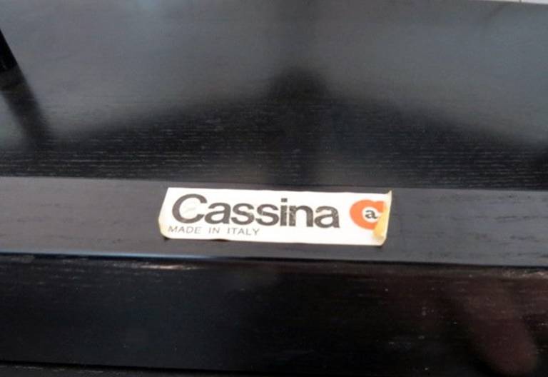 Italian Vico Magistretti Sinbad Ebonized Coffee Table for Cassina