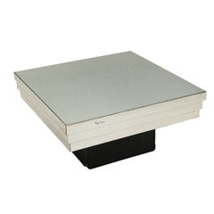 Pierre Cardin Side Table with a Graduated Aluminum Top