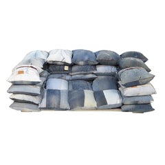 Recycled Levi's Jeans Two-Seat Sofa