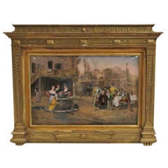 Antique Enamel Painting of Fine Quality by Ed. Lavigne