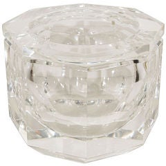 Beautiful Faceted Thick Walled Ice Bucket