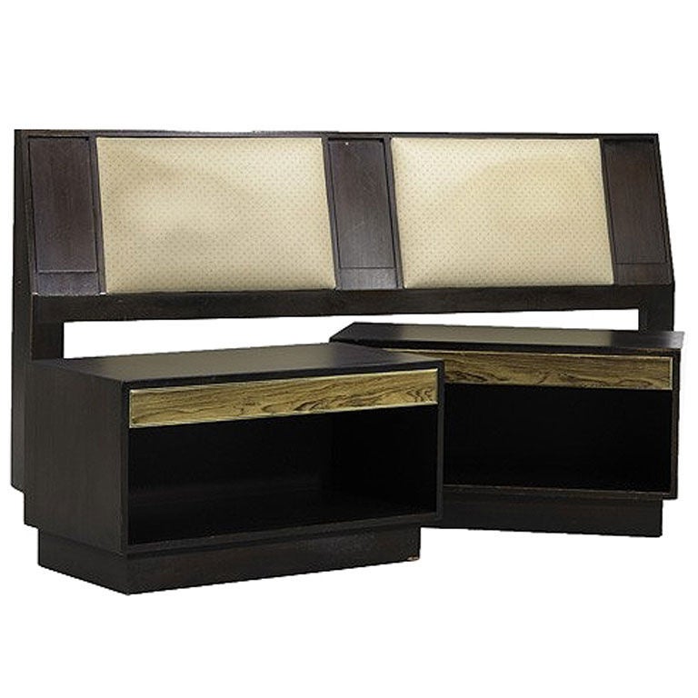 Harvey Probber Nightstands Set in Mahogany Wood