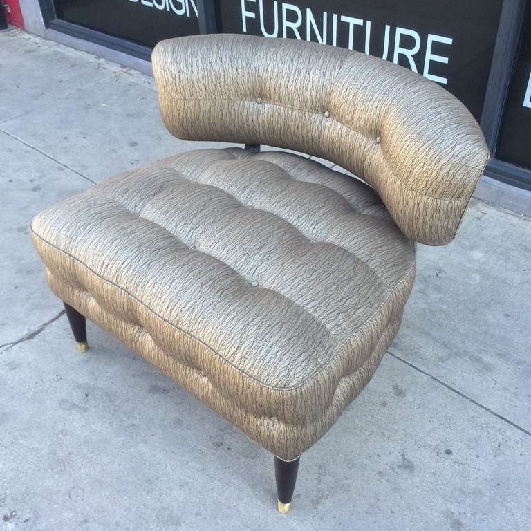 American Beautiful Slipper Chair in the Style of Billy Haines