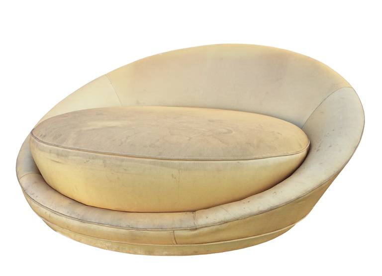 5ft Round Lounge Chair by Milo Baughman

If you are looking for a true love seat this is it, this fantastic chair is so large in size and OOHH so comfortable you will make this chair the only chair you want to lay on particularly when you need to