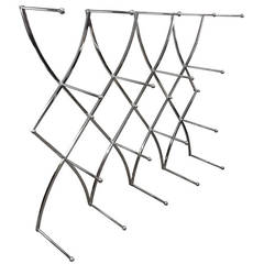 Charles Hollis Jones "Treillage" Wall Shelving Unit in Nickel and Lucite 7