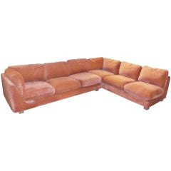 Vintage 2 Piece Sectional in Salmon Color by Cleo Baldon