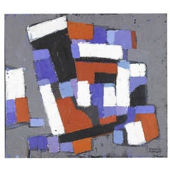 Donald Deskey Oil on Board Painting from the Deskey Estate in NY
