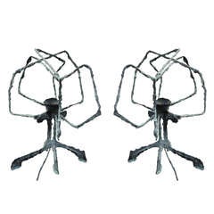 Pair of Brutalist Table Lamps by Charles Hollis Jones 3