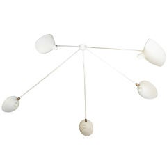 Spider Ceiling Lamp with 5 Arms by Serge Mouille