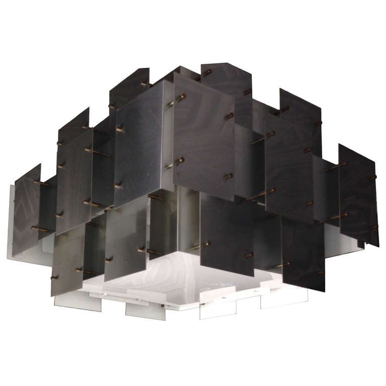 Aluminum Architectural Chandelier by Robert Sonneman at 1stdibs