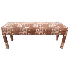Parson Style Upholstered Bench by Milo Baughman