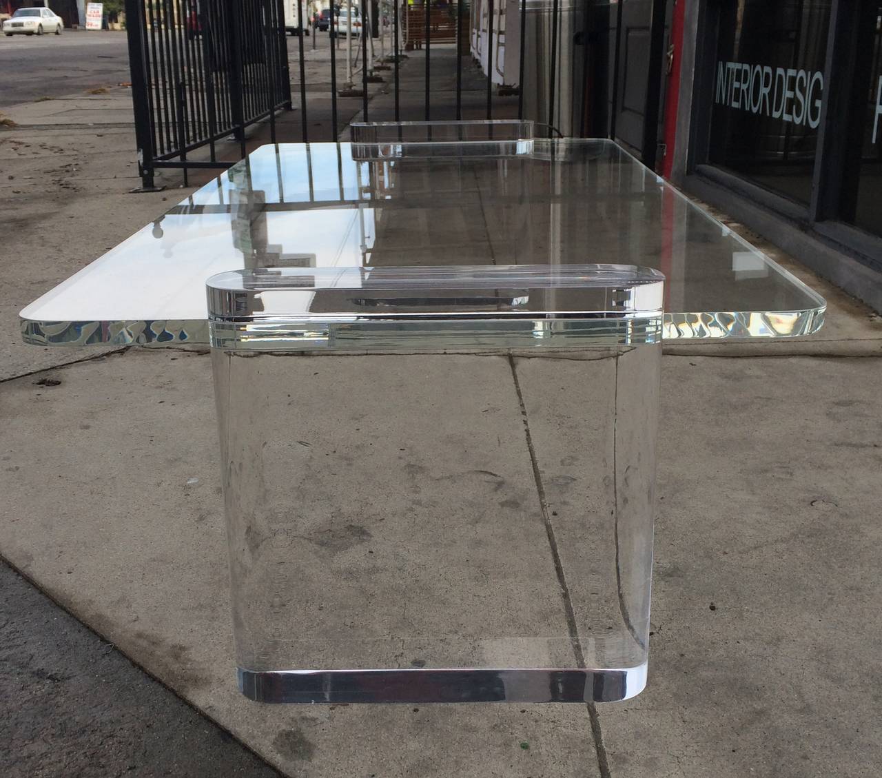 Lucite Coffee Table in the Karl Springer Style 4