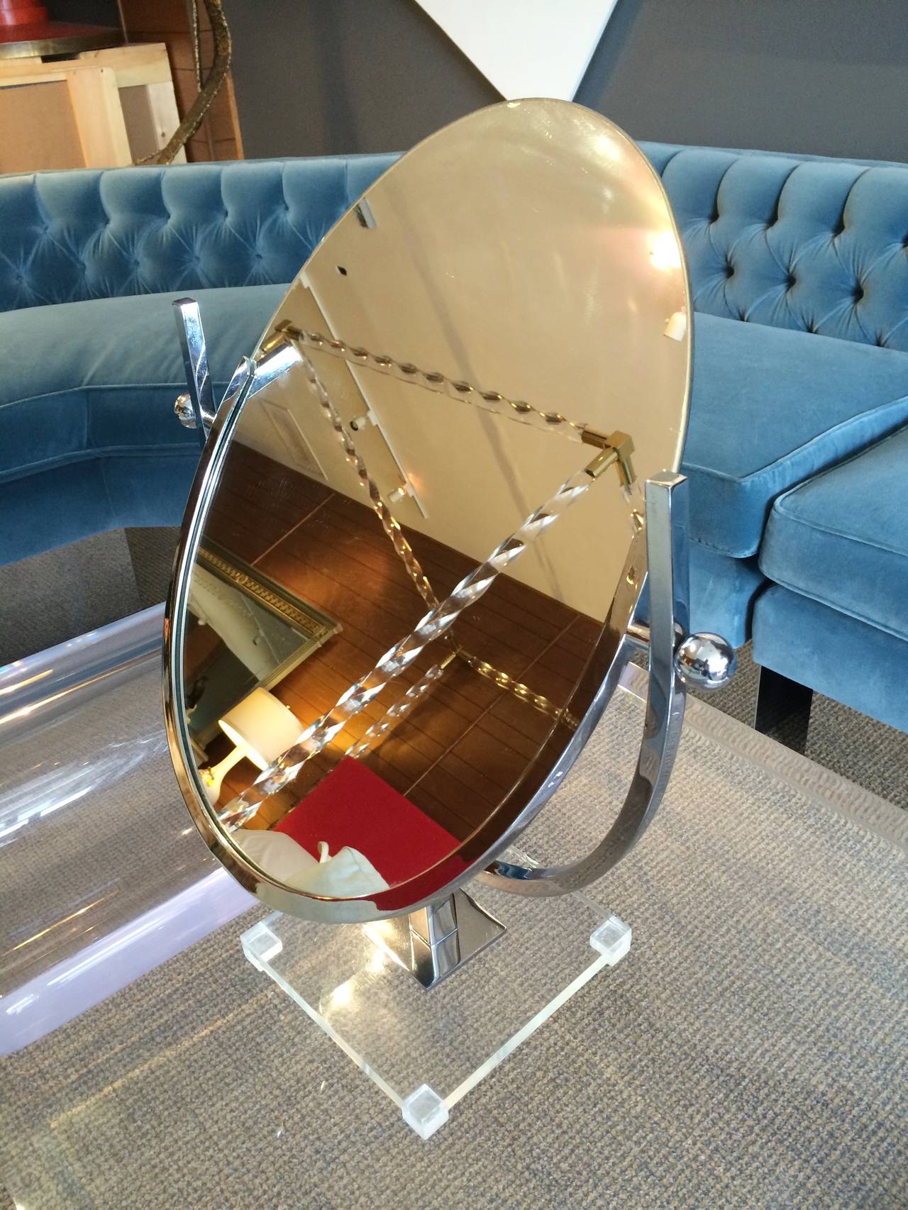 double sided table mirror