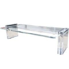 Lucite Coffee Table in the Karl Springer Style