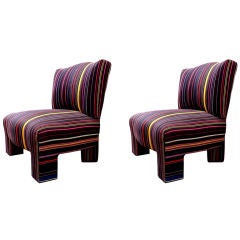 Beautiful Pair of Art Deco Slipper Chairs Attb to Billy Haines