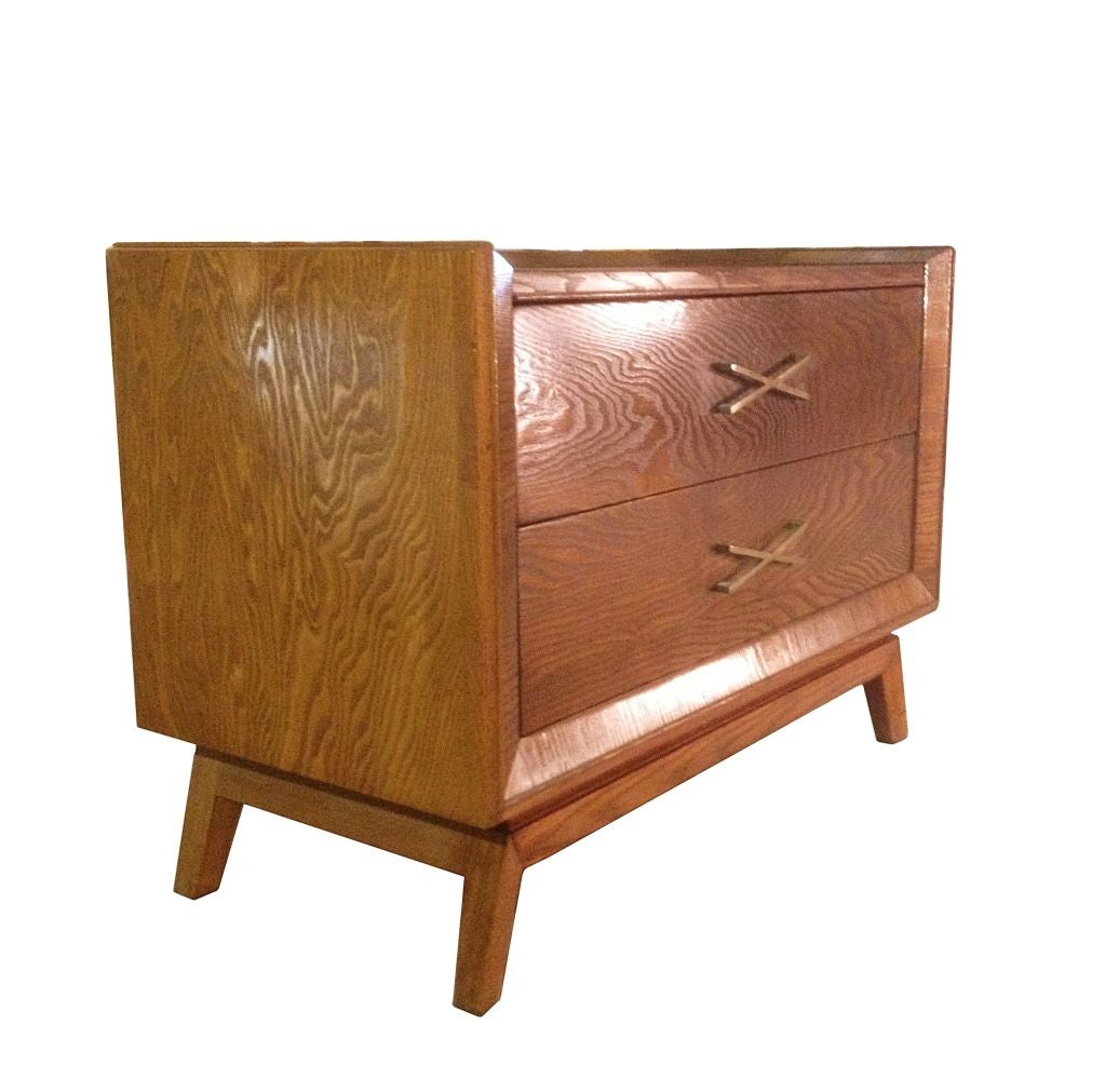 Chest of Drawers by Paul Frankl with X Brass Pulls