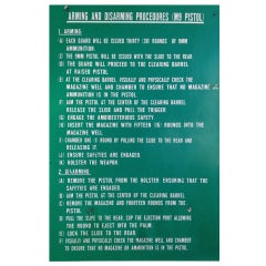 Large Metal Poster for "Arming & Desarming an M9 Pistol" 6