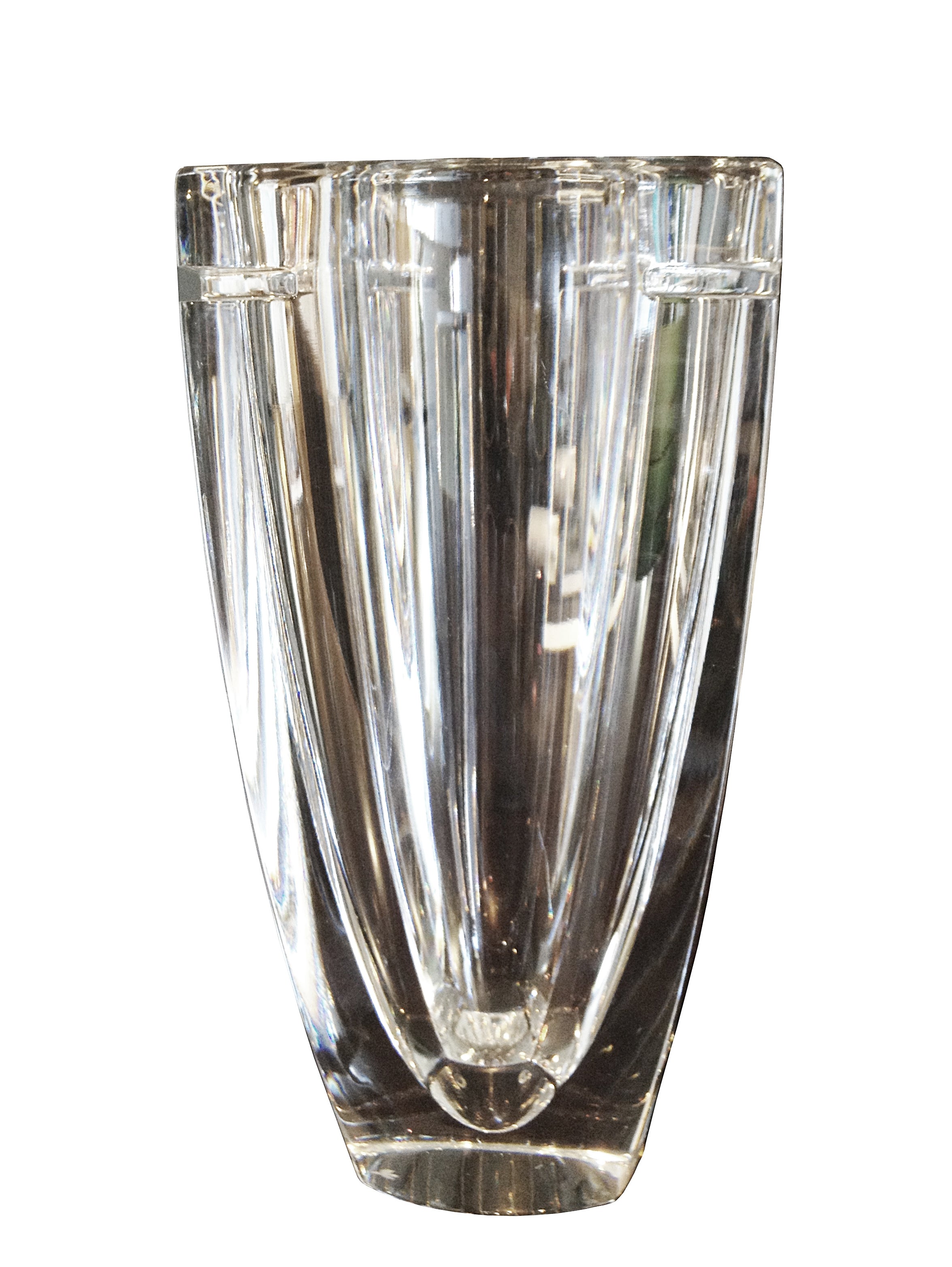Large Bullet Glass Vase by Waterford