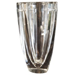 Vintage Large Bullet Glass Vase by Waterford