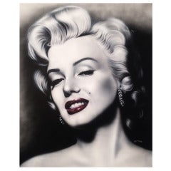 Large Oil on Canvas Marilyn Monroe Painting, Signed and Dated 3