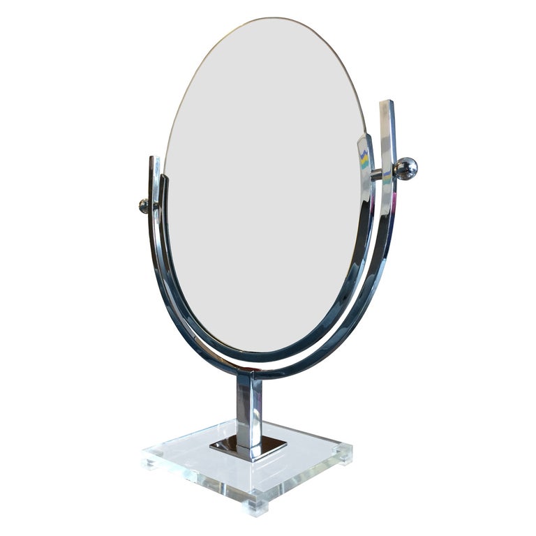 Large Charles Hollis Jones Vanity or Table DoubleSided Mirror at