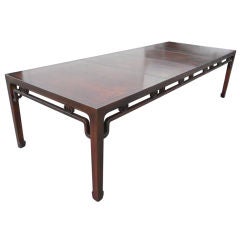 Michael Taylor Mahogany & Burl Wood Dining Table for Baker