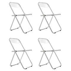 Set of 4 Plia Chairs by Designed by Giancarlo Piretti for Castelli