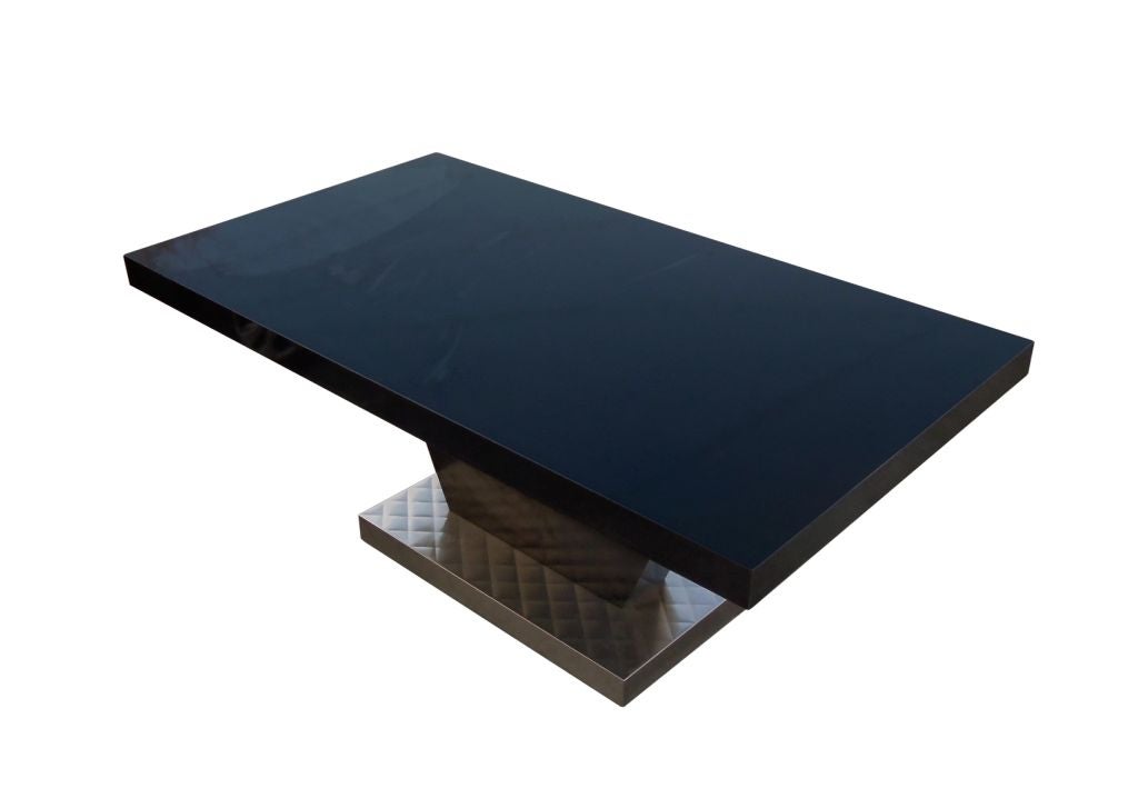 Mid-20th Century Black Lacquer Dining Table from a Paul Frankl Project