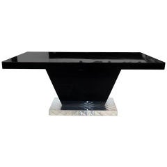 Black Lacquer Dining Table from a Paul Frankl Project