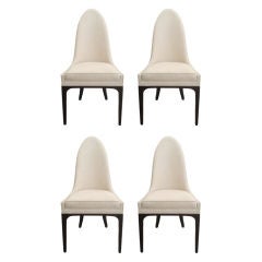 Vintage Set of Four Spoon-Back Chairs by Harvey Probber
