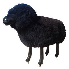 1960's Life-size Sheep in Casters
