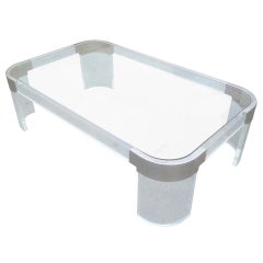 lucite waterfall coffee table at 1stdibs lucite waterfall coffee table at 1stdibs