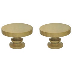 Sculptural Pair of Round Side Tables Attributed to Johan Tapp 5