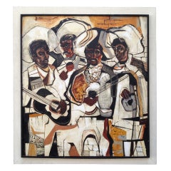 Large Painting by Jose Barrios "El Mariachi" Circa 1960's 12