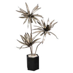 Brutalist Potted Plant Sculpture in the Style of Paul Evans 12