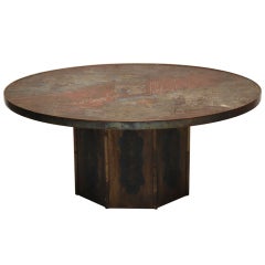 Philip and Kelvin LaVerne Patinated Bronze Table