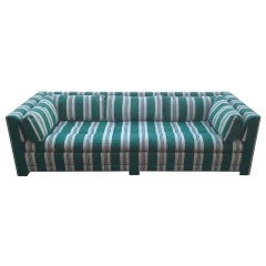 John Widdicomb Sofa Upholstered in Striped Sunbrella Fabric 3