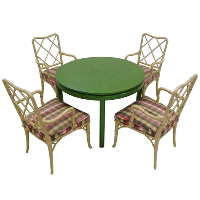 1960'S Bamboo Chairs & Table by Louis G Sherman