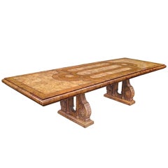Phyllis Morris Oil-Drop Lacquered Dining Table with One Leaf 7