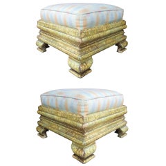 Pair of Hollywood Regency Ottomans by Phyllis Morris 8