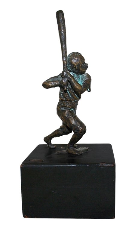 Beautiful bronze sculpture of a boy playing baseball by Curtis Jere.
The sculpture is signed and dated 1969.

Measurements: 12