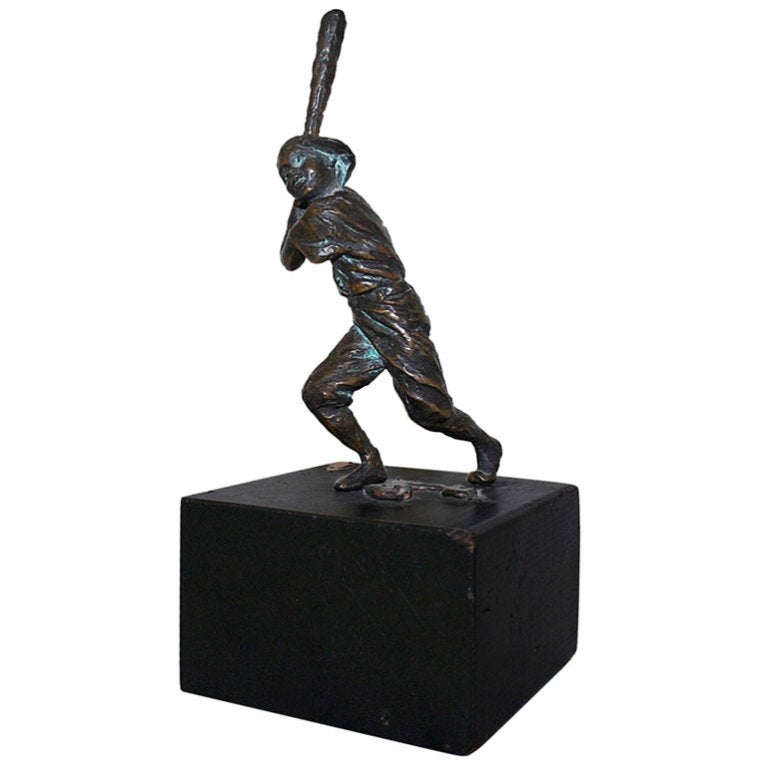 Curtis Jere Bronze Sculpture "Boy Playing Ball"