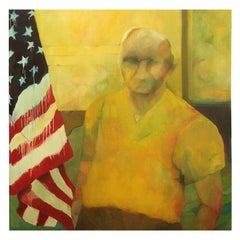 Retro "The Patriot" Oil on Canvas by Nancy Mozur