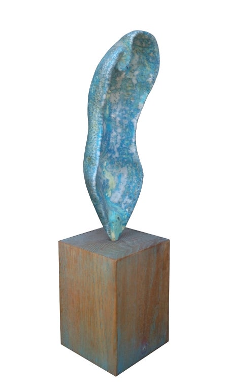 Stunning coral sculpture of natural coral stone mounted on a wooden base.
The piece is signed Taller.
Measurements:
Overall height 14 1/2