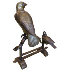 Solid Bronze Bird Sculpture/Jewelry Box