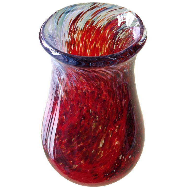 Artisan Glass Vase by Bob Allen For Sale