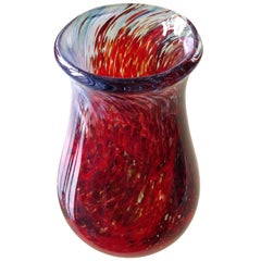 Vase aus Kunsthandwerklichem Glas von Bob Allen
